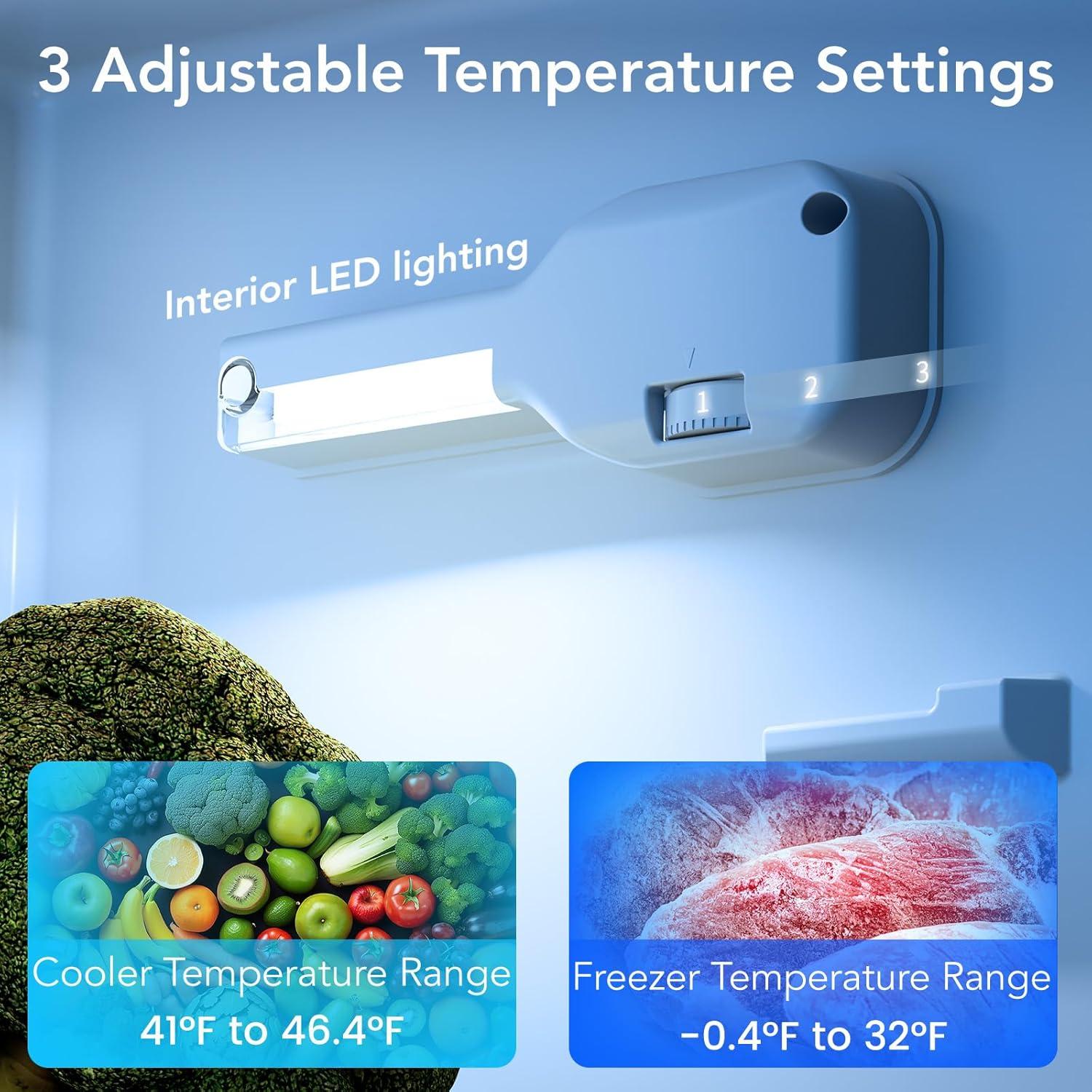 image31 CuFt Mini Fridge with Freezer 2 Door Compact Refrigerator Mini Fridge with Adjustable Removable Glass Shelves for Bedroom Office Dorm or Apartment BlackSilver