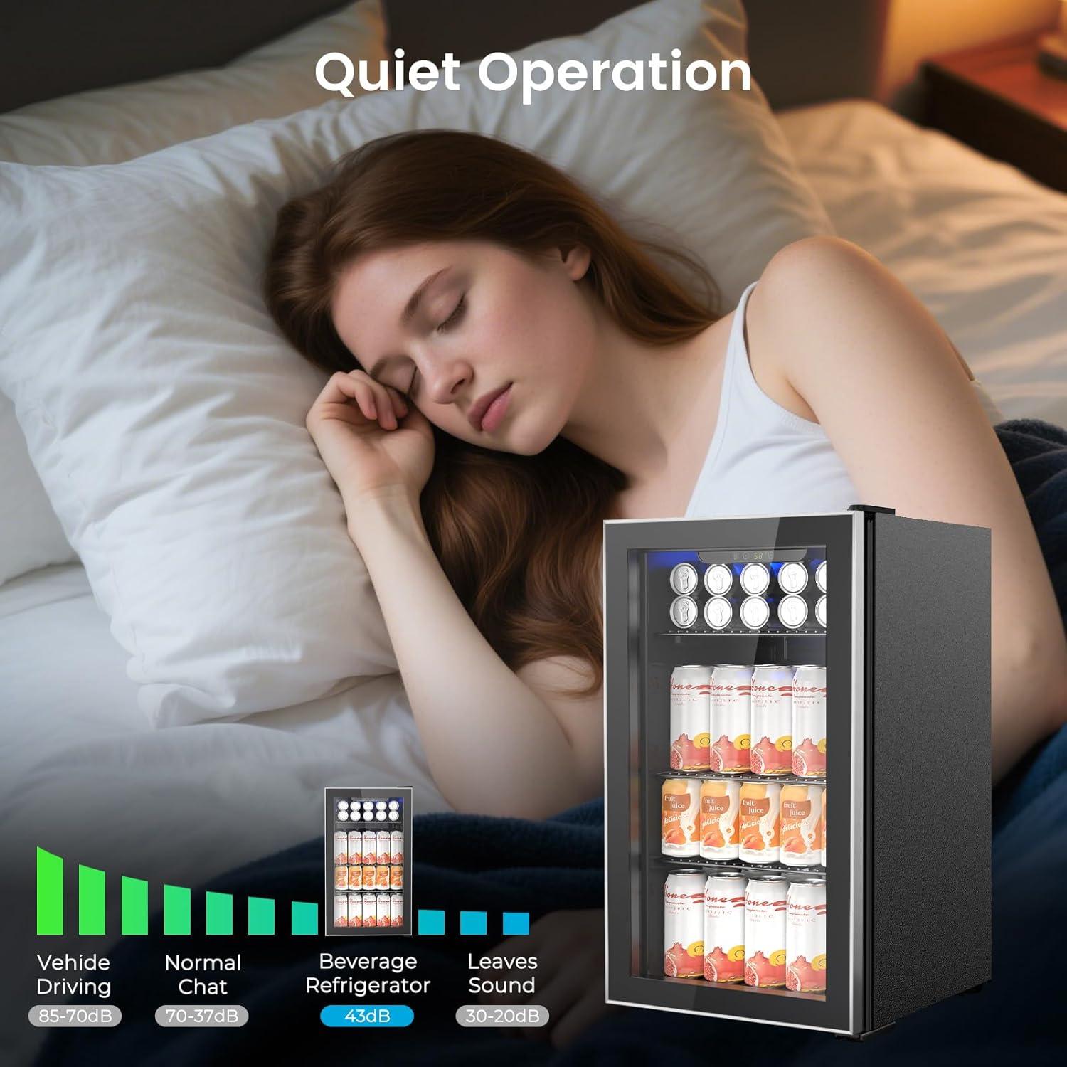 image46 Bottle 234 Inches Refrigerator Wine Fridge for Red White Champagne Beer Temperature 41F68F Freestanding Builtin Glass Door 53 CuftDual Zone SilverBlack