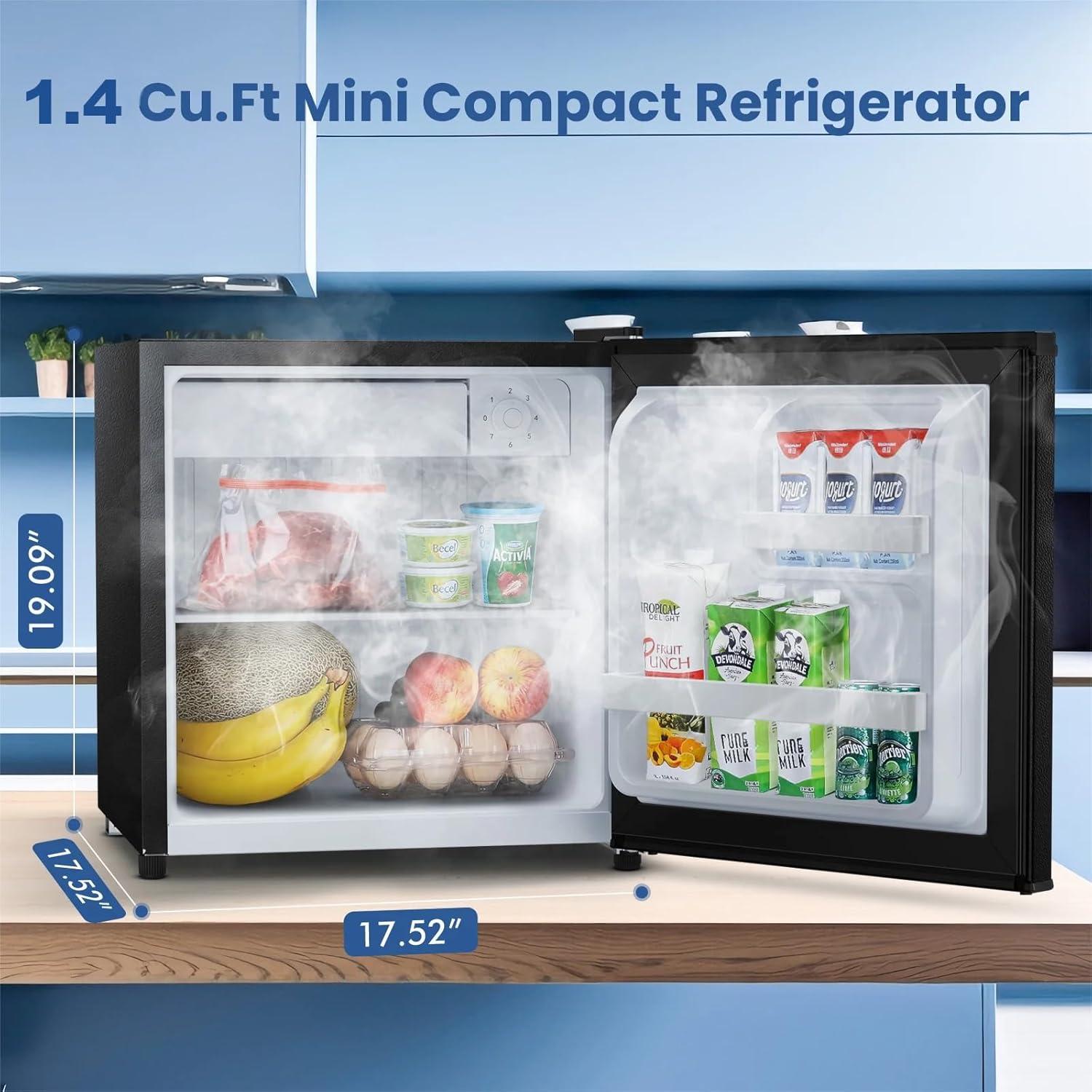 imageSkincare Fridge With Builtin LED Light Mirror 4L Compact Mini Refrigerator ACDC Portable 6 Can Small Cosmetics Cooler for Makeup Beverage Food Bedroom Office ampamp Dorm BlackBlack