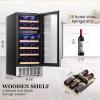 image28 Bottle15 Inches Wine Fridge Refrigerator for Red White Champagne Beer Temperature Range 41F68F Freestanding Builtin Dual Zone28 Silver