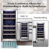 image28 Bottle15 Inches Wine Fridge Refrigerator for Red White Champagne Beer Temperature Range 41F68F Freestanding Builtin Dual Zone28 Silver