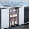 image46 Bottle 234 Inches Refrigerator Wine Fridge for Red White Champagne Beer Temperature 41F68F Freestanding Builtin Glass Door 53 CuftDual Zone SilverBlack