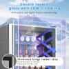 image46 Bottle 234 Inches Refrigerator Wine Fridge for Red White Champagne Beer Temperature 41F68F Freestanding Builtin Glass Door 53 CuftDual Zone SilverBlack