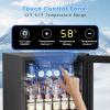 image46 Bottle 234 Inches Refrigerator Wine Fridge for Red White Champagne Beer Temperature 41F68F Freestanding Builtin Glass Door 53 CuftDual Zone SilverBlack