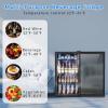 image46 Bottle 234 Inches Refrigerator Wine Fridge for Red White Champagne Beer Temperature 41F68F Freestanding Builtin Glass Door 53 CuftDual Zone SilverBlack