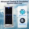 image46 Bottle 234 Inches Refrigerator Wine Fridge for Red White Champagne Beer Temperature 41F68F Freestanding Builtin Glass Door 53 CuftDual Zone SilverSilver