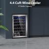 image46 Bottle 234 Inches Refrigerator Wine Fridge for Red White Champagne Beer Temperature 41F68F Freestanding Builtin Glass Door 53 CuftDual Zone SilverSilver