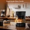image5Cup Drip Coffee Maker with 24H Programmable Timer Delay Brew Keep Warm Plate 25oz Water Reservoir AutoShut Reusable filter Overheatprotection Ideal for HomeOfficeOutsideBlackMechanical