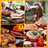 imageBBQ Grilling Accessories 16Inch Stainless Steel BBQ Grill Tools Set for Men Heavy Duty Grilling Accessories Kit for Camping Kitchen Extra Thick Barbecue Utensil6 pcsplus