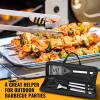 imageBBQ Grilling Accessories 16Inch Stainless Steel BBQ Grill Tools Set for Men Heavy Duty Grilling Accessories Kit for Camping Kitchen Extra Thick Barbecue Utensil3 pcsplus