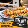 imageBBQ Grilling Accessories 16Inch Stainless Steel BBQ Grill Tools Set for Men Heavy Duty Grilling Accessories Kit for Camping Kitchen Extra Thick Barbecue Utensil6 pcsplus