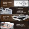 imageEspresso Machine with Grinder Stainless Steel 20 Bar SemiAutomatic Expresso Coffee Machines Featuring a Milk Frother Steam Wand Removable Water Tank for Latte Macchiato Cappuccino