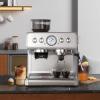 imageEspresso Machine with Grinder Stainless Steel 20 Bar SemiAutomatic Expresso Coffee Machines Featuring a Milk Frother Steam Wand Removable Water Tank for Latte Macchiato Cappuccino
