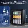 imageMini Fridge 130 Can Beverage Refrigerator Cooler 32 CuFt Drink Fridge for Soda Wine Beer Adjustable Temperature Control for Home Office BlackBlack