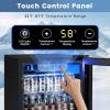 imageMini Fridge 130 Can Beverage Refrigerator Cooler 32 CuFt Drink Fridge for Soda Wine Beer Adjustable Temperature Control for Home Office BlackBlack