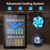 imageMini Fridge 130 Can Beverage Refrigerator Cooler 32 CuFt Drink Fridge for Soda Wine Beer Adjustable Temperature Control for Home Office BlackBlack