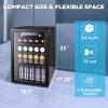 imageMini Fridge 130 Can Beverage Refrigerator Cooler 32 CuFt Drink Fridge for Soda Wine Beer Adjustable Temperature Control for Home Office BlackBlack