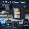 imageMini Fridge 130 Can Beverage Refrigerator Cooler 32 CuFt Drink Fridge for Soda Wine Beer Adjustable Temperature Control for Home Office BlackBlack