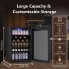 imageMini Fridge 130 Can Beverage Refrigerator Cooler 32 CuFt Drink Fridge for Soda Wine Beer Adjustable Temperature Control for Home Office BlackBlack