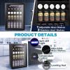 imageMini Fridge 130 Can Beverage Refrigerator Cooler 32 CuFt Drink Fridge for Soda Wine Beer Adjustable Temperature Control for Home Office BlackBlack