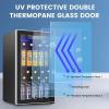 imageMini Fridge 130 Can Beverage Refrigerator Cooler 32 CuFt Drink Fridge for Soda Wine Beer Adjustable Temperature Control for Home Office BlackBlack