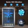 imageMini Fridge 130 Can Beverage Refrigerator Cooler 32 CuFt Drink Fridge for Soda Wine Beer Adjustable Temperature Control for Home Office BlackSilver
