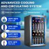 imageMini Fridge 130 Can Beverage Refrigerator Cooler 32 CuFt Drink Fridge for Soda Wine Beer Adjustable Temperature Control for Home Office BlackSilver