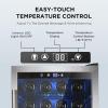 imageMini Fridge 130 Can Beverage Refrigerator Cooler 32 CuFt Drink Fridge for Soda Wine Beer Adjustable Temperature Control for Home Office BlackSilver