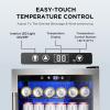 imageMini Fridge 130 Can Beverage Refrigerator Cooler 32 CuFt Drink Fridge for Soda Wine Beer Adjustable Temperature Control for Home Office BlackSilver