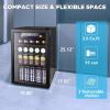 imageMini Fridge 130 Can Beverage Refrigerator Cooler 32 CuFt Drink Fridge forSoda Wine Beer Digital Temperature Control Cooler for Home Dorm Bar26 Cuft