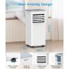 imagePortable Air Conditioner 8000 BTU Cools Up to 350 Sq Ft 3in1 Modes Portable AC Unit Remote Control LED Display Auto Shutoff AC with Window Kits for Bedroom Home Office White8000 BTU with Auto Shutoff