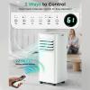 imagePortable Air Conditioner 8000 BTU Cools Up to 350 Sq Ft 3in1 Modes Portable AC Unit Remote Control LED Display Auto Shutoff AC with Window Kits for Bedroom Home Office White10000 BTU