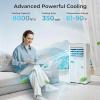 imagePortable Air Conditioner 8000 BTU Cools Up to 350 Sq Ft 3in1 Modes Portable AC Unit Remote Control LED Display Auto Shutoff AC with Window Kits for Bedroom Home Office White8000 BTU