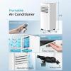 imagePortable Air Conditioner 8000 BTU Cools Up to 350 Sq Ft 3in1 Modes Portable AC Unit Remote Control LED Display Auto Shutoff AC with Window Kits for Bedroom Home Office White10000 BTU