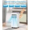imagePortable Air Conditioner 8000 BTU Cools Up to 350 Sq Ft 3in1 Modes Portable AC Unit Remote Control LED Display Auto Shutoff AC with Window Kits for Bedroom Home Office White8000 BTU with Auto Shutoff