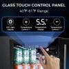 imageWine Cooler Refrigerator 37 Bottle Freestanding Cabinet Wine Cellars Wine Fridge with Glass Door 145 Can Beverage Refrigerator for Home Use Protecting Your Reds and WhitesBlack