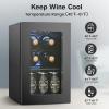 imageWine Cooler Refrigerator 37 Bottle Freestanding Cabinet Wine Cellars Wine Fridge with Glass Door 145 Can Beverage Refrigerator for Home Use Protecting Your Reds and WhitesBlack
