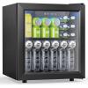 imageMini Fridge 130 Can Beverage Refrigerator Cooler 32 CuFt Drink Fridge for Soda Wine Beer Adjustable Temperature Control for Home Office BlackBlack