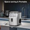 imageCountertop Nugget Ice Maker Pro  34lbs24H SelfCleaning Pellet Ice Machine with Soft Chewable Ice OneTouch Operation for Home Kitchen Office SilverSilver