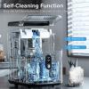 imageCountertop Nugget Ice Maker Pro  34lbs24H SelfCleaning Pellet Ice Machine with Soft Chewable Ice OneTouch Operation for Home Kitchen OfficeParty Black