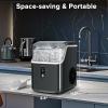 imageCountertop Nugget Ice Maker Pro  34lbs24H SelfCleaning Pellet Ice Machine with Soft Chewable Ice OneTouch Operation for Home Kitchen OfficeParty Black