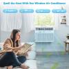 imageWindow Air Conditioner 10000 BTU Window AC Unit Cooling Room 450sqft Dehumidifier Mode and 3 Fan Speed 24H Timer Saddle Mount Quiet Operation White10 000 BTU