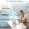 imageWindow Air Conditioner 10000 BTU Window AC Unit Cooling Room 450sqft Dehumidifier Mode and 3 Fan Speed 24H Timer Saddle Mount Quiet Operation White10 000 BTU