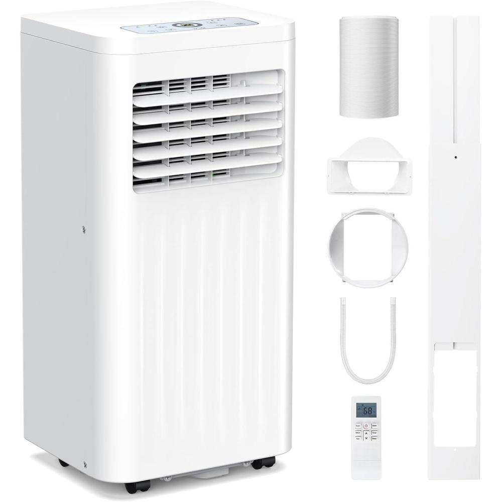 image10000 BTUs Portable Air Conditioners with coolingdehumidificationfansleep mode4IN1 Portable AC with 24H Timer ampamp Remote Control ampamp Window Kit10 000BTUs with Remote Control