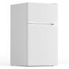 image31 CuFt Mini Fridge with Freezer 2 Door Compact Refrigerator Mini Fridge with Adjustable Removable Glass Shelves for Bedroom Office Dorm or Apartment BlackWhite