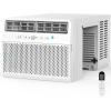 imageWindow Air Conditioner 10000 BTU Window AC Unit Cooling Room 450sqft Dehumidifier Mode and 3 Fan Speed 24H Timer Saddle Mount Quiet Operation White10 000 BTU