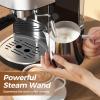 imageEspresso Machine 20 Bar Professional Compact Stainless Steel Coffee Maker with LCD Display Steam Wand 45oz Removable Water Tank for Espresso Cappuccino Latte at Home or OfficeBlack