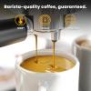 imageEspresso Machine with Builtin Grinder Professional 20 Bar Cappuccino ampamp Latte Machines with Milk Frother 3in1 Stainless Steel Espresso Coffee Maker for Home Office or CafeSilver