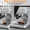 imageEspresso Machine with Builtin GrinderProfessional 15 Bar Espresso Maker with Milk Frother Steam WandStainless Steel Espresso Coffee Machine with Removable Water Tank for Cappuccino Latte