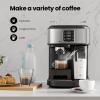imageEspresso and Cappuccino Machine 20Bar Latte Machine with Automatic Milk Frother 3 in 1 Professional SemiAutomatic Espresso Maker with Dual Heating System ampamp Capsule Compatible